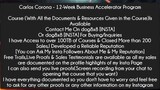 Carlos Corona - 12-Week Business Accelerator Program Course Download