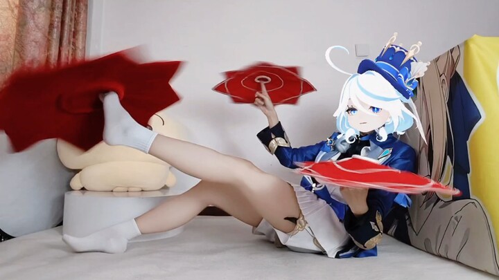 Fufu spins a handkerchief