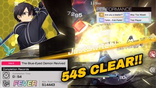 CLEAR THE BLUE EYED DEMON IN 54s!! || SAO VS