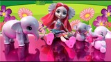 Enchantimals Elephants unboxing toys Stop motion cartoon for children - BabyClay