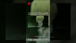 The moment she revealed her voice she instantly became the best girl!! 😯 #anime #shorts