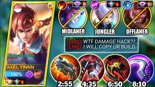 YIN VS FAST HAND SPEED LING | YIN BEST BUILD TO COUNTER PRO LING IN MIDLANE | MOBILE LEGENDS