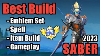 SABER BEST BUILD 2023 | TOP 1 GLOBAL SABER BUILD | SABER - MOBILE LEGENDS | MLBB