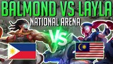 BALMOND vs LAYLA in NATIONAL ARENA! (Philippines vs Malaysia) ~ Mobile Legends