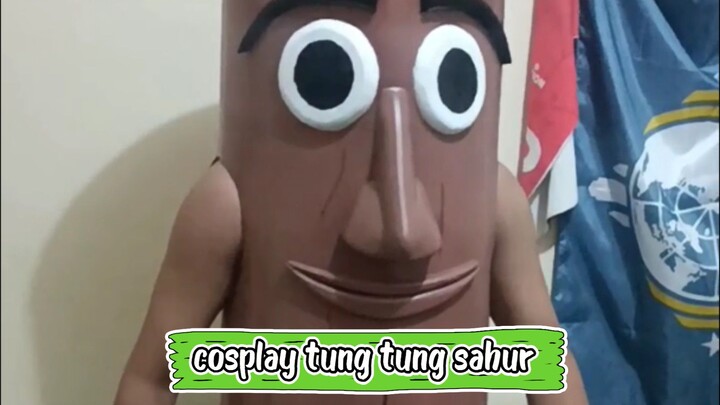 proses pembuatan tung tung sahur cosplay