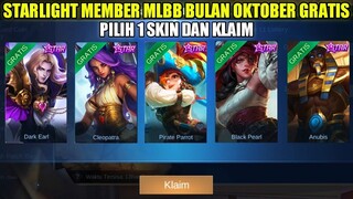 CARA DAPATKAN STARLIGHT MEMBER MLBB GRATIS BULAN OKTOBER 2021!!!REVIEW SKIN STAR RUBY
