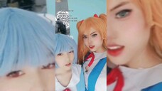 Asuka Langley & Rei Ayanami - Evangelion cosplay fun montage Part 2 | cosplay couple comedy
