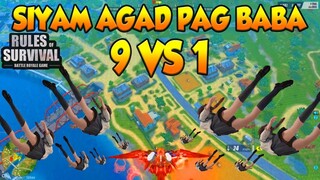 9 VS 1 EASY WIN | SIYAM AGAD KALABAN PAG BABA (ROS TAGALOG)