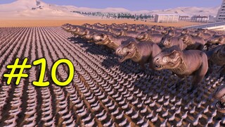 100 con khủng long bạo chúa T Rex Bị 40.000 con gà ăn thịt - Ultimate Epic Battle Simulator - Tập 10