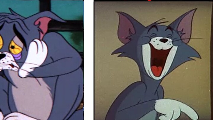 Sử dụng Tom và Jerry để mở quảng cáo điêu khắc cát và bước vào và cười sảng khoái.