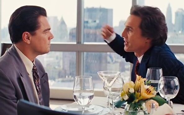 Matthew: “For that scene in ‘The Wolf of Wall Street’ with DiCaprio, the script only had one line!”