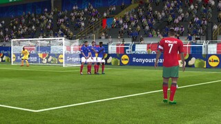 Ronaldo Free Kick Goal Vs France In A Tight Angle