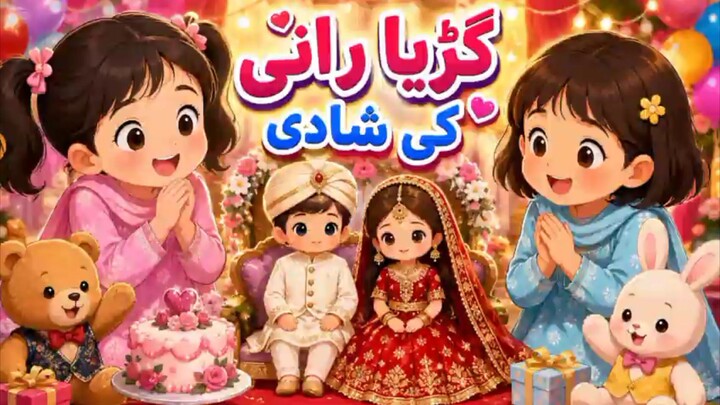 گڑیا رانی کی شادی 👰‍♀️| بچوں کی پیاری اردو کہانی | Funny & Cute Doll Story
