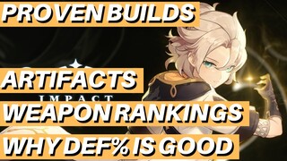 Albedo Builds - DEF% IS ACTUALLY GOOD - Weapon Rankings + Artifacts - Genshin Impact