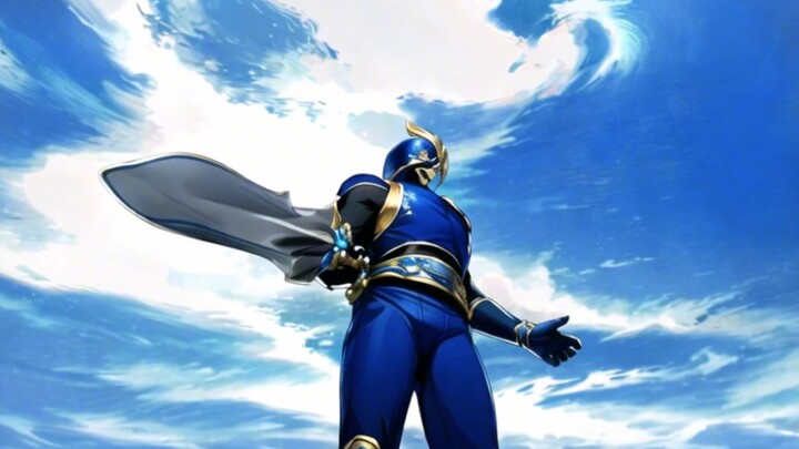 Kamen Rider Kuuga Blue Dragon Form, phiên bản vẽ tranh, bạn có thích không?