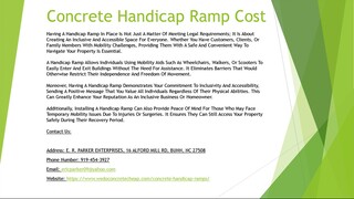 Concrete Handicap Ramp Cost