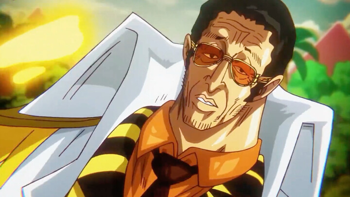 Kekuatan mengesankan Kizaru bahkan melebihi Aokiji; ia berani adu kekuatan langsung dengan Empat Kai