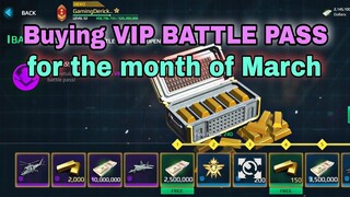 Modern Warships: Buying VIP BATTLE PASS for the month of March.