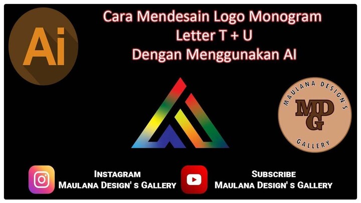 Cara Mendesain Logo Monogram Letter T + U Dengan Menggunakan AI