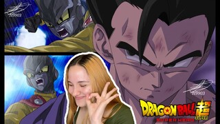 REACCIÓN PELEA DE GOHAN VS GAMMA 1 DRAGON BALL SUPER SUPER HERO ESPAÑOL LATINO