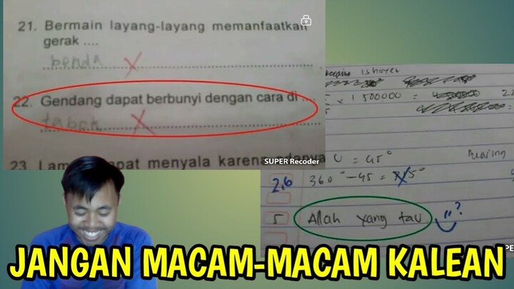 BOCIL MAH BEBAS YAH!!! JAWABAN NGAKAK BOCAH SD