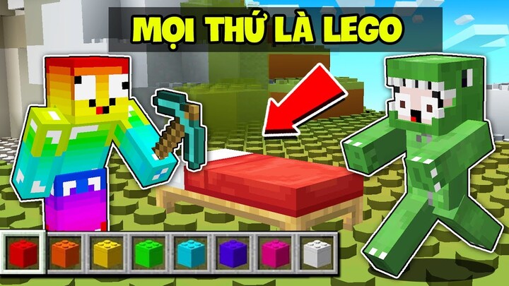 Minecraft Bedwars Nhưng Mọi Thứ Là Lego * KHANGG Sở Hữu Kiếm Lego Siêu Vip Troll Noob Team