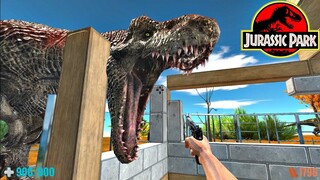 Survive in Jurassic Park Camp Cretaceous. FPS perspective! Animal Revolt Battle Simulator