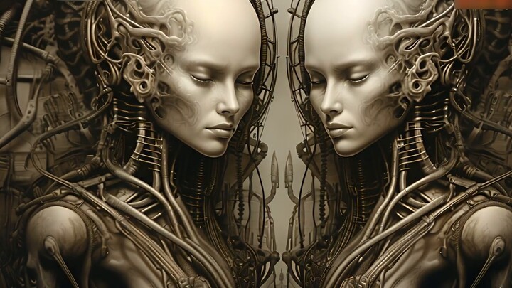 [Khorne Art] Flesh and blood are weak, and machines ascend - a tribute to Giger, the father of the a