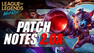 League of Legends: Wild Rift Patch Notes 2.0A Guardian Angel/Lee Sin/Evelynn/Gragas Nerf and more.