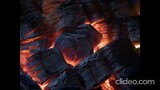 briquettes burning