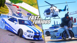 HOT PURSUIT SKYLINE PAUL WALKER ! AKSI GILA O'CONNER FAMILY !!! GTA 5 ROLEPLAY