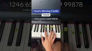 Howl's Moving Castle Easy Piano Tutorial #piano #easy #tutorial