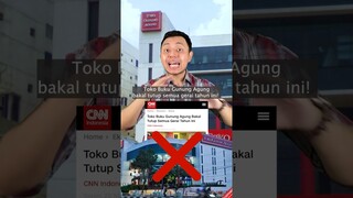 Toko Buku Gunung Agung TUTUP SELAMANYA?! Apakah orang Indo MALES BACA?? #shorts