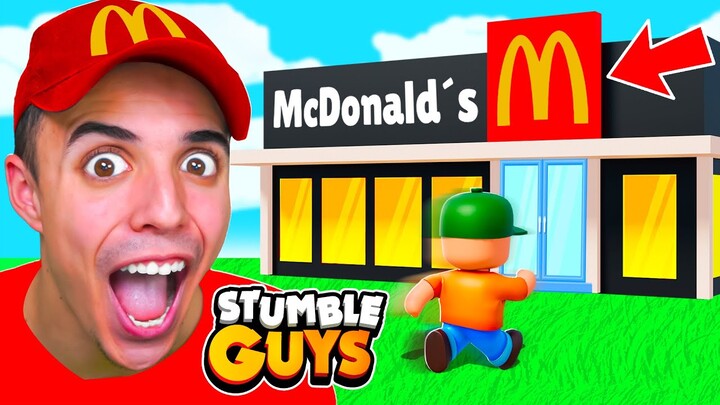 PROBÉ el NUEVO MAPA de *McDonalds* en STUMBLE GUYS! 🍔😱