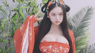 诃子裙唐制汉服，富丽堂皇风格，大唐盛世