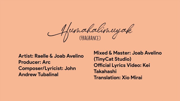 Humahalimuyak ft. Raelle & Joab Avelino | Official Lyrics Video