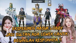 EKSPERIMEN MASUK LOBBY PAKAI SEMUA SKIN XSUIT ADA 2 CEWEK CANTIK , BEGINILAH RESPONNYA - PUBG MOBILE