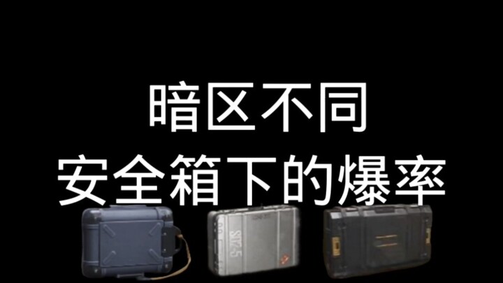 Tỷ lệ rơi của các hộp an toàn khác nhau trong vùng tối