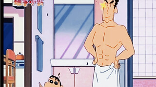 "Crayon Shin-chan" Shin-chan: "Bố ơi, có một nhóm nữ sinh viên đang đến đó."