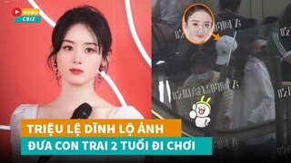 Triệu Lệ Dĩnh lộ ảnh đưa con trai 2 tuổi đi chơi - Nhan sắc khiến fan chú ý|Hóng Cbiz