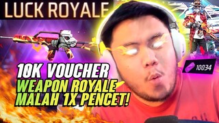 1x Pencet G36 TERBARU! 10.000 WEAPON ROYALE TICKET MALAH HOKI! - Free Fire Indonesia