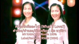 ความรักคืออะไร? (What if Love?) - คู่แฝด เล็ก-ใหญ่ [MV KARAOKE/เสียงชัด 100%]