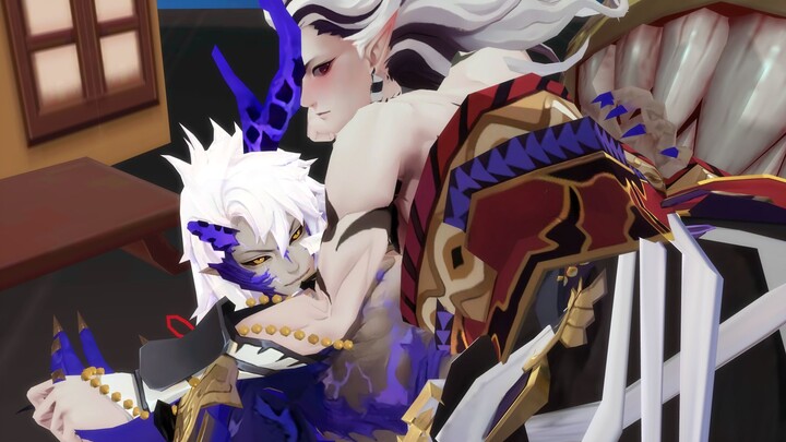 [Tsjiu][Onmyoji MMD] The plot is [A fight between friends], also known as [Fairy Fight♂]