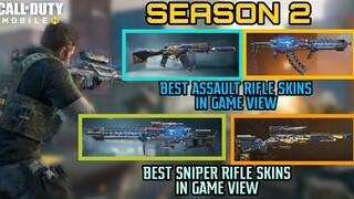 *NEW* SEASON 2 BEST "ASSAULT RIFLE" AND "SNIPER RIFLE" SKINS | IN GAME VIEW OF ALL VARIANT SKINS...