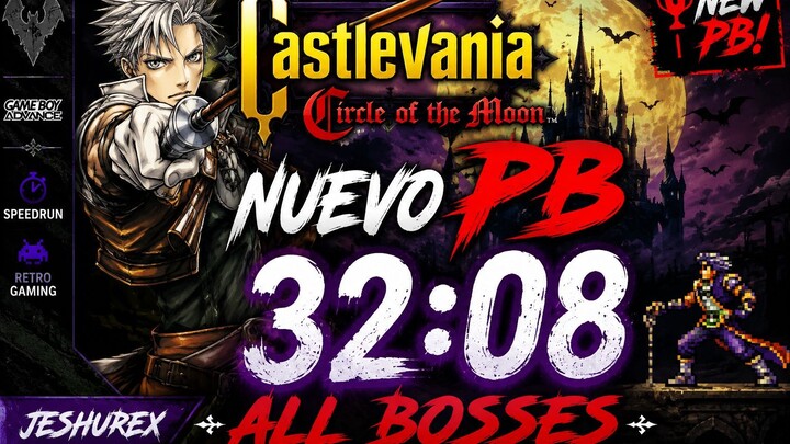 Castlevania circle of the moon all bosses new pb 32:08