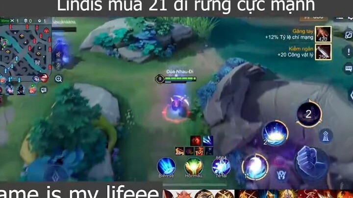 Lindis mùa 21 đi rừng cực mạnh p2 #gameismylifeee