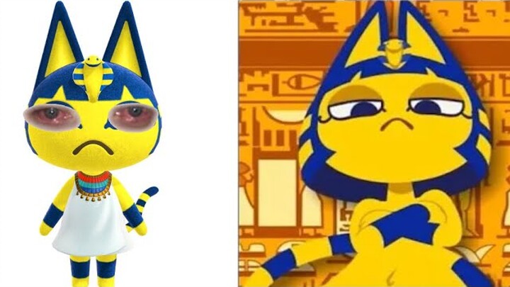 Ankha reacts to her videos #ankhazone #memes #ankha