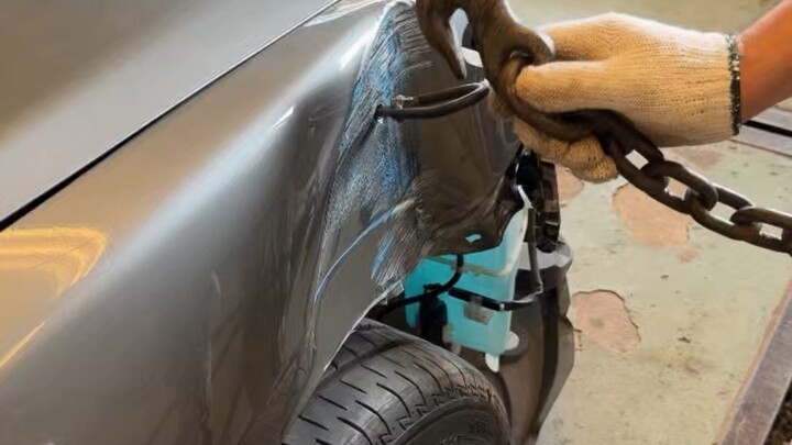 “Front Fender Dent Repair | Drill & Pull”#การท้าดวลอัปโหลดวิดีโอ7