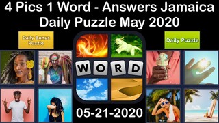 4 Pics 1 Word - Jamaica - 21 May 2020 - Daily Puzzle + Daily Bonus Puzzle - Answer - Walkthrough