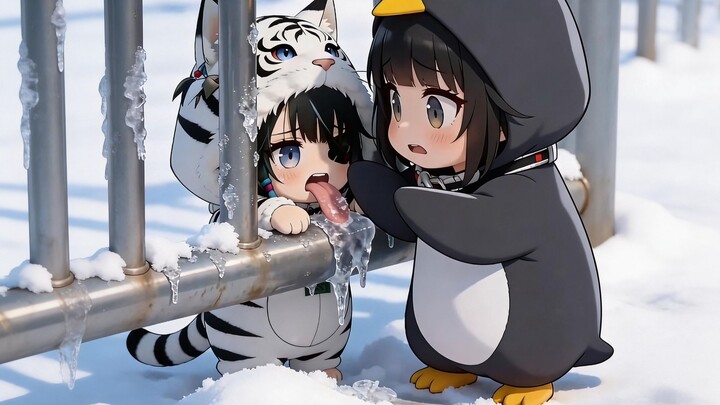 เพนกวินตัวน้อยช่วยลูกเสือตัวน่ารักไว้ได้ ช่างขี้อ้อนซะจริง! 【ดินแดนมฤตยู】